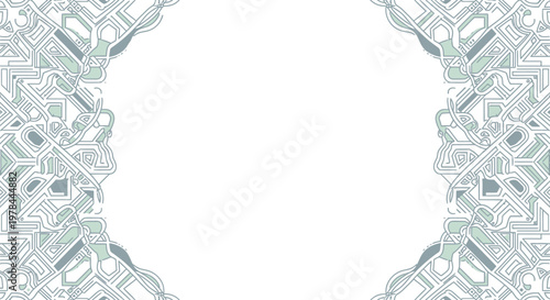 Frame with green leaves surrounding falling hundred dollar bills representing wealth and business success in the us finance industry