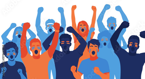 Diverse Group of People Celebrating Together.