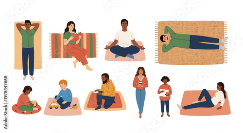 family financial stress and budget planning vector illustration