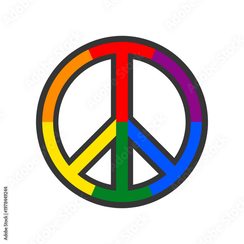 A vibrant peace symbol, embodying harmony and unity