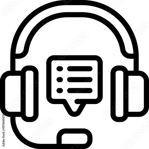 help center line icon. Clean and minimalist vector icon for websites, mobile apps, presentations, and logos. Fully scalable and customizable for any project.