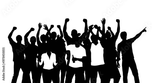 Group of people celebrating together outdoors.