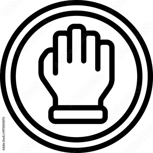 hold hand line icon. Clean and minimalist vector icon for websites, mobile apps, presentations, and logos. Fully scalable and customizable for any project.