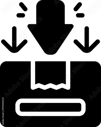 import glyph icon. Strong and solid vector icon for websites, mobile interfaces, presentations, and visual branding. High quality and easy to edit.