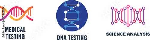 Medical testing, dna testing, and science analysis services and concepts