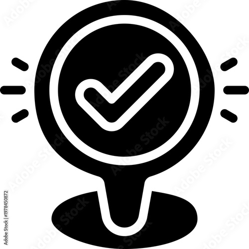 checkpoint glyph icon. Strong and solid vector icon for websites, mobile interfaces, presentations, and visual branding. High quality and easy to edit.