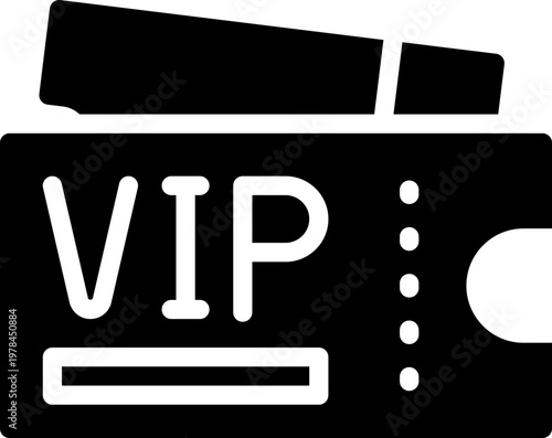 ticket glyph icon. Strong and solid vector icon for websites, mobile interfaces, presentations, and visual branding. High quality and easy to edit.