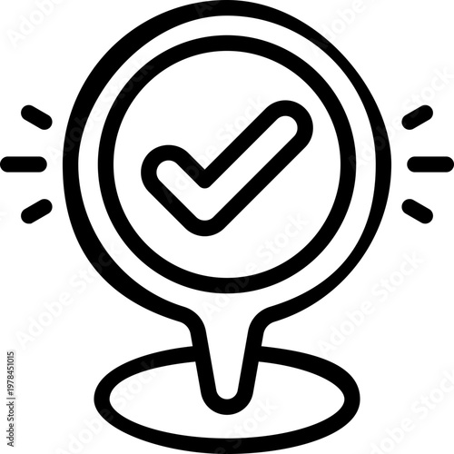 checkpoint line icon. Clean and minimalist vector icon for websites, mobile apps, presentations, and logos. Fully scalable and customizable for any project.