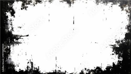 Abstract grunge texture frame and rough distressed border and edgy graphic design element and dramatic vintage effect and artistic concept background and weathered retro style.
