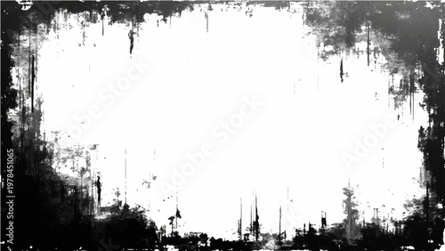 Abstract distressed border frame texture and grunge effect and aged edge and artistic design and weathered surface and vintage backdrop rough design element.