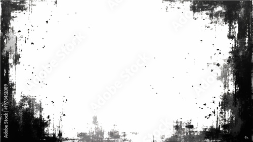 Elegant grunge border frame abstract design and dark textures contrast and creative art element and stylish graphic detail and black brushstroke effect and dramatic artistic edge.