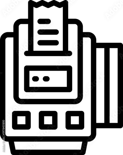 payment terminal line icon. Clean and minimalist vector icon for websites, mobile apps, presentations, and logos. Fully scalable and customizable for any project.