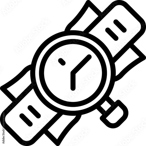 watch line icon. Clean and minimalist vector icon for websites, mobile apps, presentations, and logos. Fully scalable and customizable for any project.