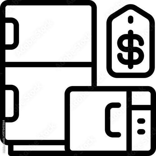 appliance line icon. Clean and minimalist vector icon for websites, mobile apps, presentations, and logos. Fully scalable and customizable for any project.