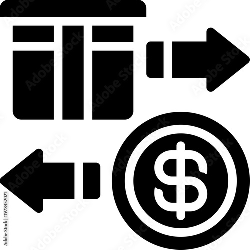 selling glyph icon. Strong and solid vector icon for websites, mobile interfaces, presentations, and visual branding. High quality and easy to edit.