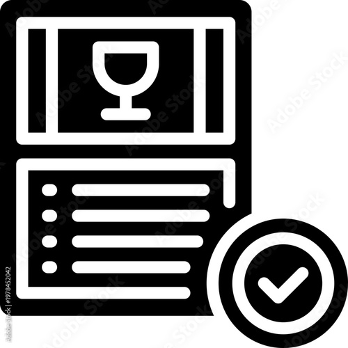 order glyph icon. Strong and solid vector icon for websites, mobile interfaces, presentations, and visual branding. High quality and easy to edit.