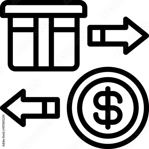 selling line icon. Clean and minimalist vector icon for websites, mobile apps, presentations, and logos. Fully scalable and customizable for any project.