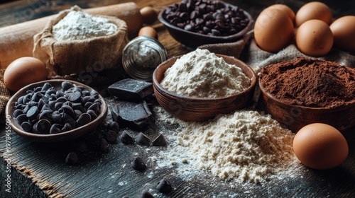 Assorted Baking Ingredients for Delicious Desserts and Treats