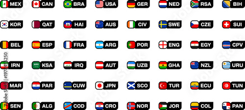 Football Team Flags Stylized 2026 football 2026