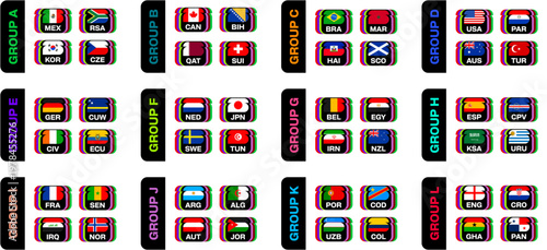 Football Group Flags Stylized football 2026