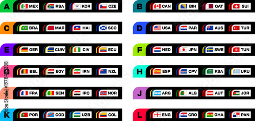 Football Group Flags Stylized football 2026