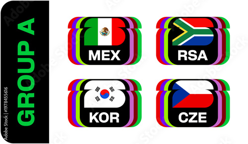 Group A Flags Stylized