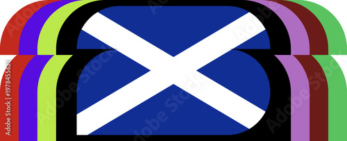 Scotland Flag Stylized Geometric