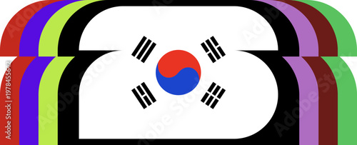 South Korea Flag Stylized 2026