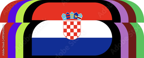 Croatia Flag Abstract Sport