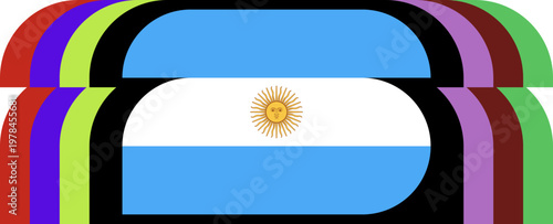 Argentina Flag Stylized Football 2026