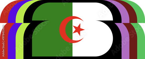Stylized Algeria Flag Football 2026
