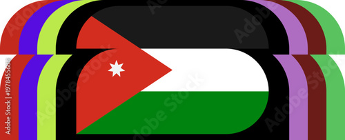 Jordan Flag Vibrant Stylized