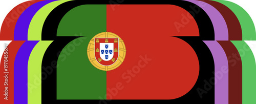 Portugal Flag Stylized Football 2026
