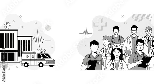 Medical emergency response team in action.