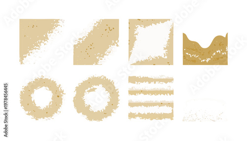 Elegant collection of abstract golden sand textures and organic grain patterns for sophisticated design elements, offering a luxurious and sparkling visual appeal