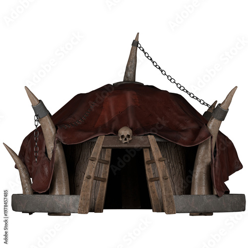 Orc House Fantasy Tribal Hut Dark Medieval Dwelling