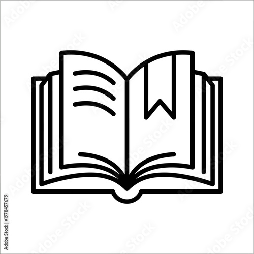 Book Line Icon Education Reading Library