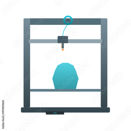 3D printer additive manufacturing technology icon