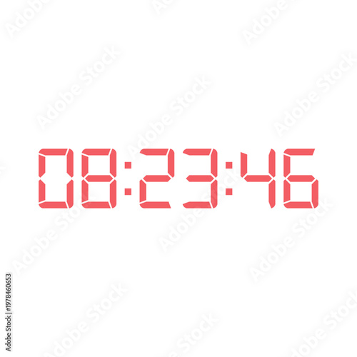 Digital, clock, LED icon for home electronics and appliances
