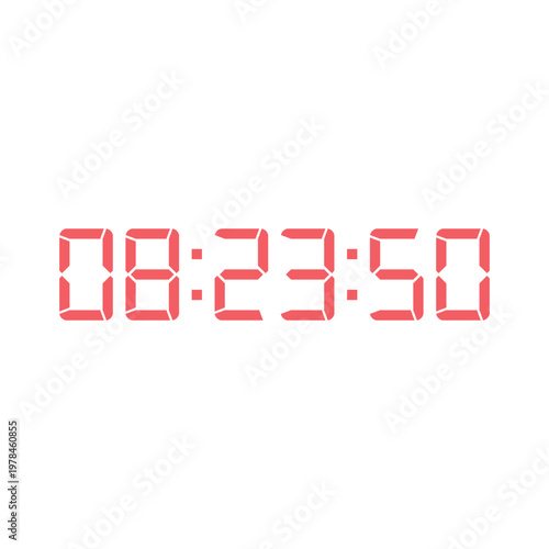 Digital, clock, LED icon for home electronics and appliances