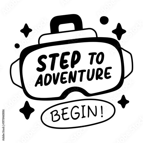 A glyph sticker of vr glasses 

