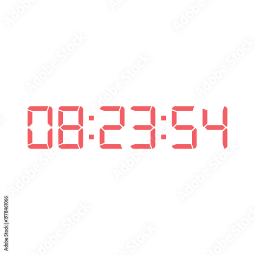 Digital, clock, LED icon for home electronics and appliances