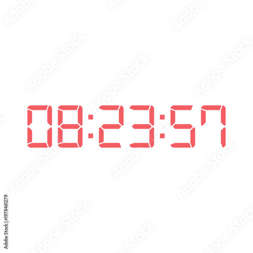 Digital, clock, LED icon for home electronics and appliances
