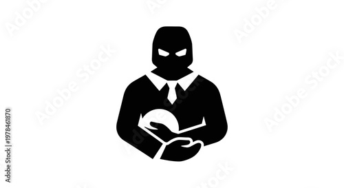 Man in black mask and suit.