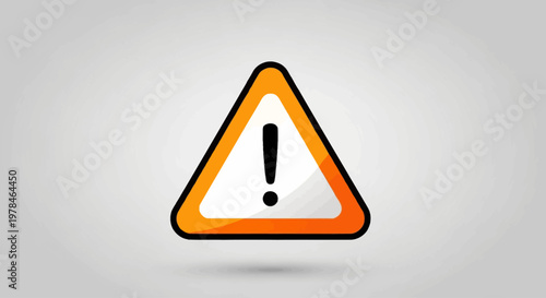 Warning sign with exclamation mark symbol.