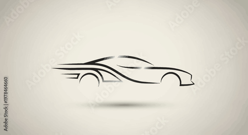 A sleek black sports car silhouette.