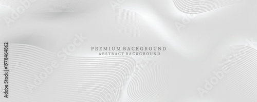 Premium background design with diagonal line pattern in grey colour. Vector white horizontal template for business banner, formal invitation backdrop, luxury voucher, prestigious gift certificate