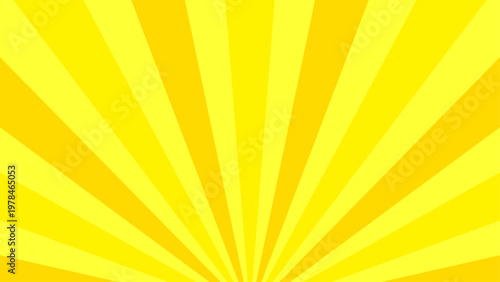 放射状に広がる黄色のサンバースト