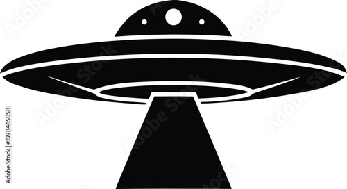 UFO flying saucer vector icon