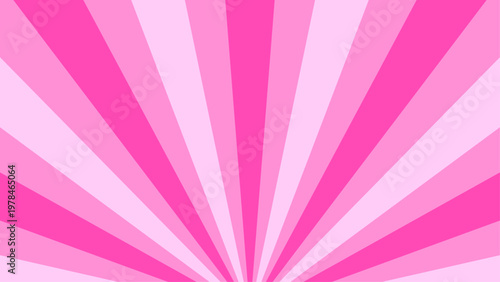 放射状に広がるピンク色のサンバースト